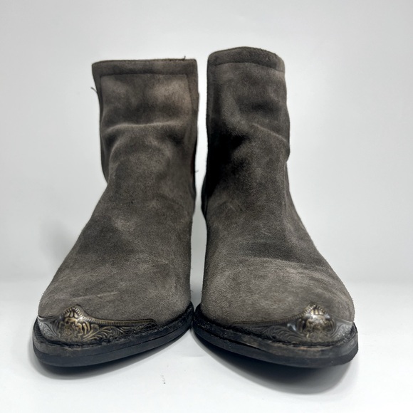 Jeffrey Campbell Cromwell Gray Suede Booties Size 8 - Picture 3 of 6